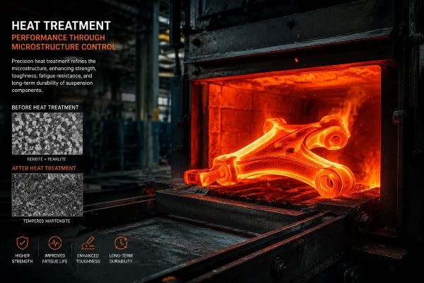 تأثیر عملیات حرارتی بر قطعات سیستم تعلیق خودرو